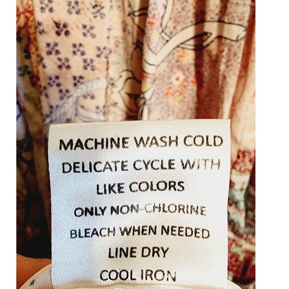 Love Kyla Blair Polysilk BOHO Chic Lightweight Midi Dress Small NEW - Picture 6 of 9